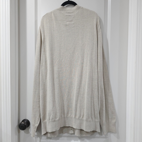 Men's Light Beige Cardigan Sweater, Big & Tall 2XL, Nwt Preppy Grandpacore - Picture 10 of 13